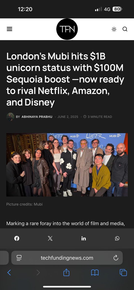 Unusual. Contrarian. And interesting :-) Sequoia Capital leading a 100M USD investment in Mubi is quite a move. And makes me super happy as a dedicated Mubi fan and consumer <a href="/mubi/">MUBI</a>