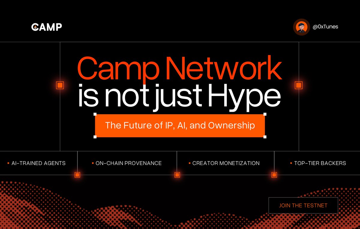 Camp Network is one of the most exciting pre-TGE projects I've seen in a while.

The utility is solid ✅
The partnerships are crazy ✅
The community is very active ✅

And their backings? Stellar✨

If you're new to <a href="/campnetworkxyz/">Camp Network ⛺️</a>, it's time to get Camp-pilled! Let's go👇🏽

⛺️