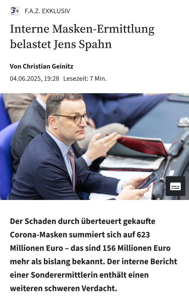 Guten Morgen und Salam Aleikum allerseits ❤️ ☕, wie kann man nach so einem großen Skandal noch in der Politik stehen? Wann Rücktritt von Jens Spahn?
