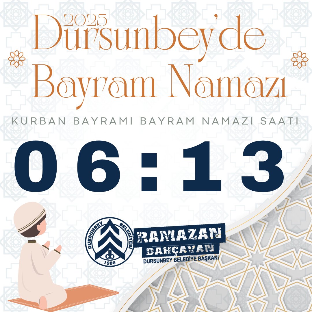 Dursunbey’de Bayram Namazı
