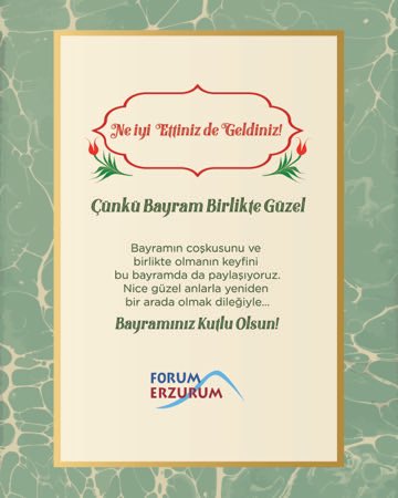Bayramın coşkusunu ve birlikte olmanın keyfini bu bayramda da paylaşıyoruz. Nice güzel anlarla yeniden bir arada olmak dileğiyle... Bayramınız Kutlu Olsun!