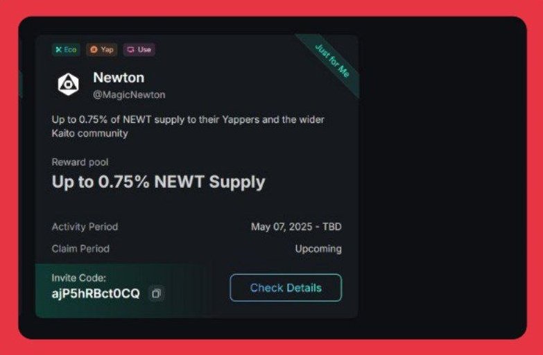 ABSTemmy's tweet image. 🌞 *Morning Thoughts* 🌞

When I woke up this morning, one thing was on my mind... @newton_xyz's 0.75% $NEWT reward for Yappers! 🤔 

Guess I'll let you do what you want with this info 😉 #MagicNewton #YapperRewards