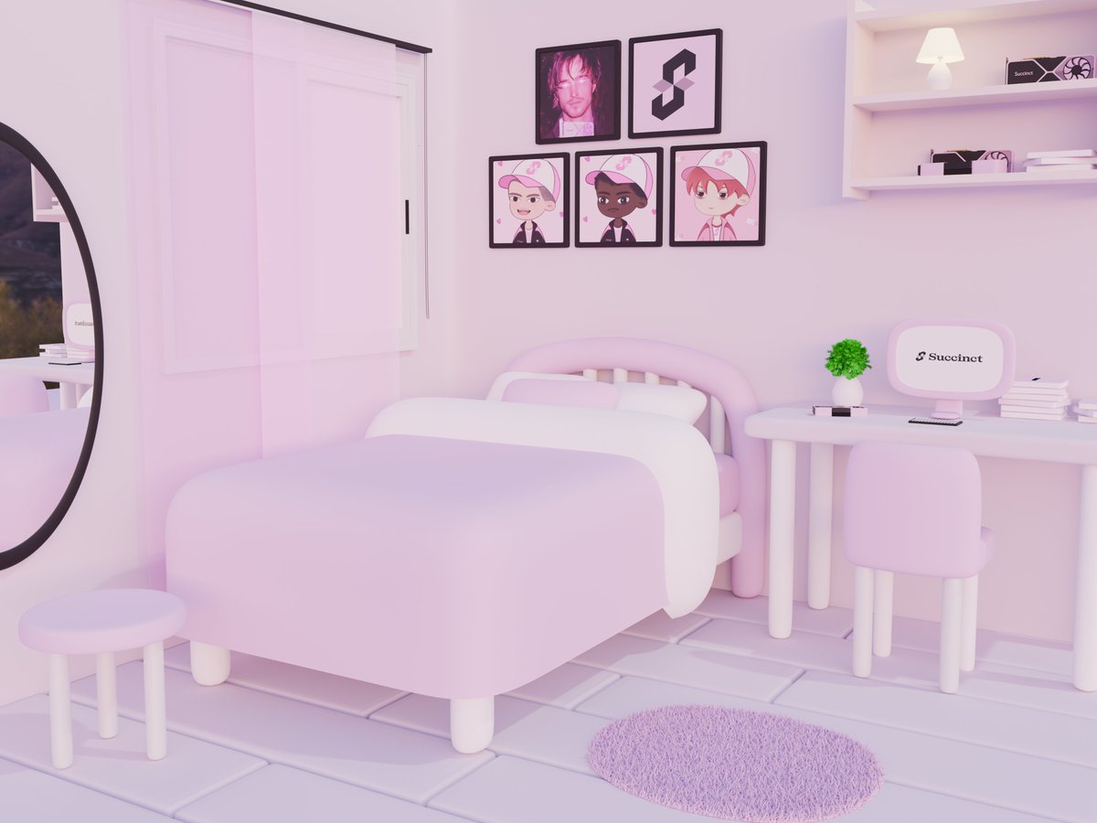 Made a spin-off for <a href="/SuccinctLabs/">Succinct</a> team pink.

Did this because my kid sis loves pink, not because I like team pink or anything.

The mirror be exposing my HDRI, dammit lol.