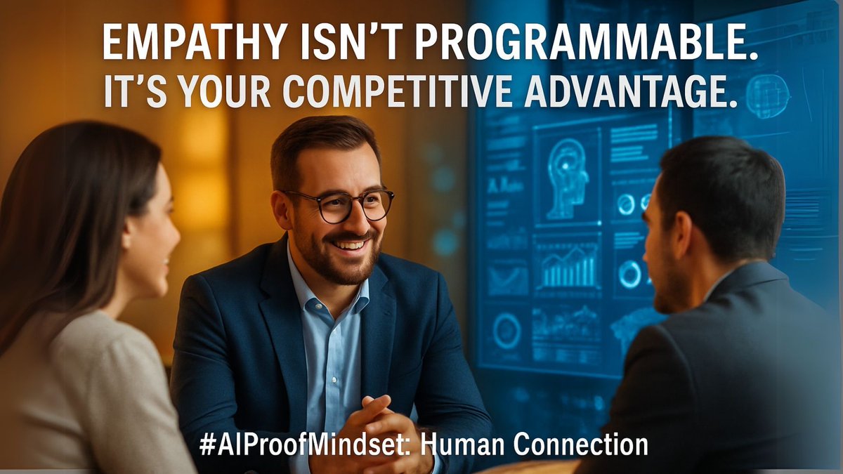 AIProofMindset's tweet image. AI can simulate logic.
But it can’t replicate connection. 🤝💬

Empathy isn’t just human, it’s your superpower in an automated world.
Lead with it. Win with it.
#AIProofMindset #HumanConnection #EmpathyIsPower #FutureOfWork