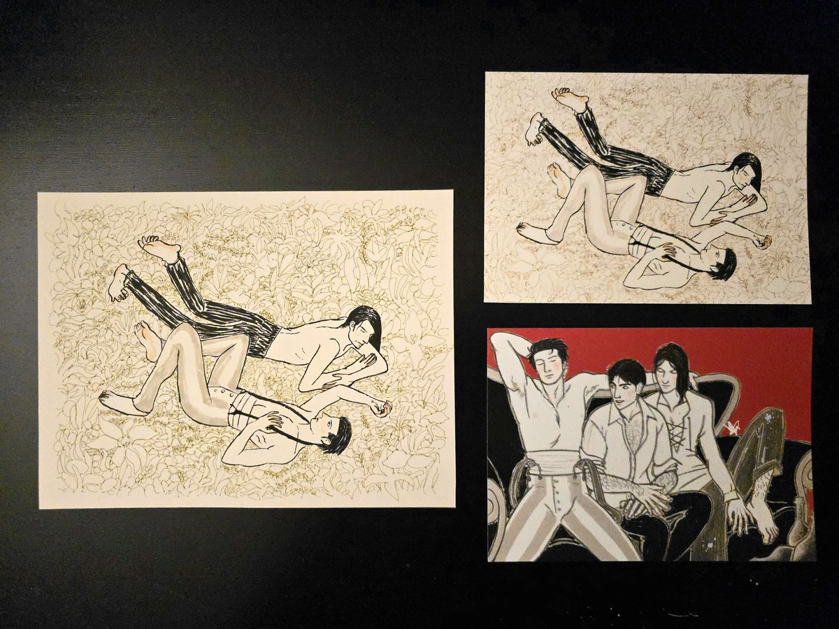 cute... [left is an original and right are 5x7 in. postcards]