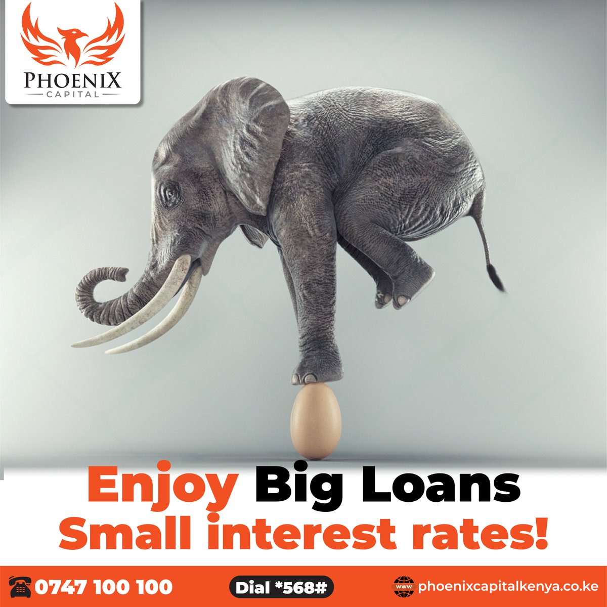 Enjoy our big and affordable loans with small interest rates.

Apply now: phoenixcapitalkenya.co.ke

#LogbookLoans #SalaryAdvance #AsseFinancing #PhoenixCapital #AssetFinance #AffordableLoansForAll #InsuranceMatters