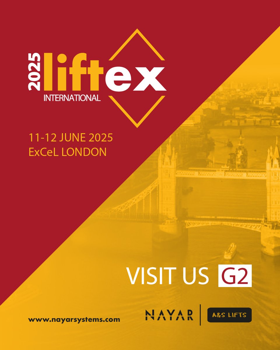 Nayar (@nayarsystems) on Twitter photo 📣 Once again, #Nayar will be participating in <a href="/LiftexShow/">LIFTEX 2025</a> in #London, alongside our partner A&S Lifts.
📍 Come visit us on June 11–12 at Stand G2, A&S Lifts, at ExCeL London.
🙌 We're excited to share innovation and cutting-edge technological solutions with you! 💚 📣 Once again, #Nayar will be participating in <a href="/LiftexShow/">LIFTEX 2025</a> in #London, alongside our partner A&S Lifts.
📍 Come visit us on June 11–12 at Stand G2, A&S Lifts, at ExCeL London.
🙌 We're excited to share innovation and cutting-edge technological solutions with you! 💚