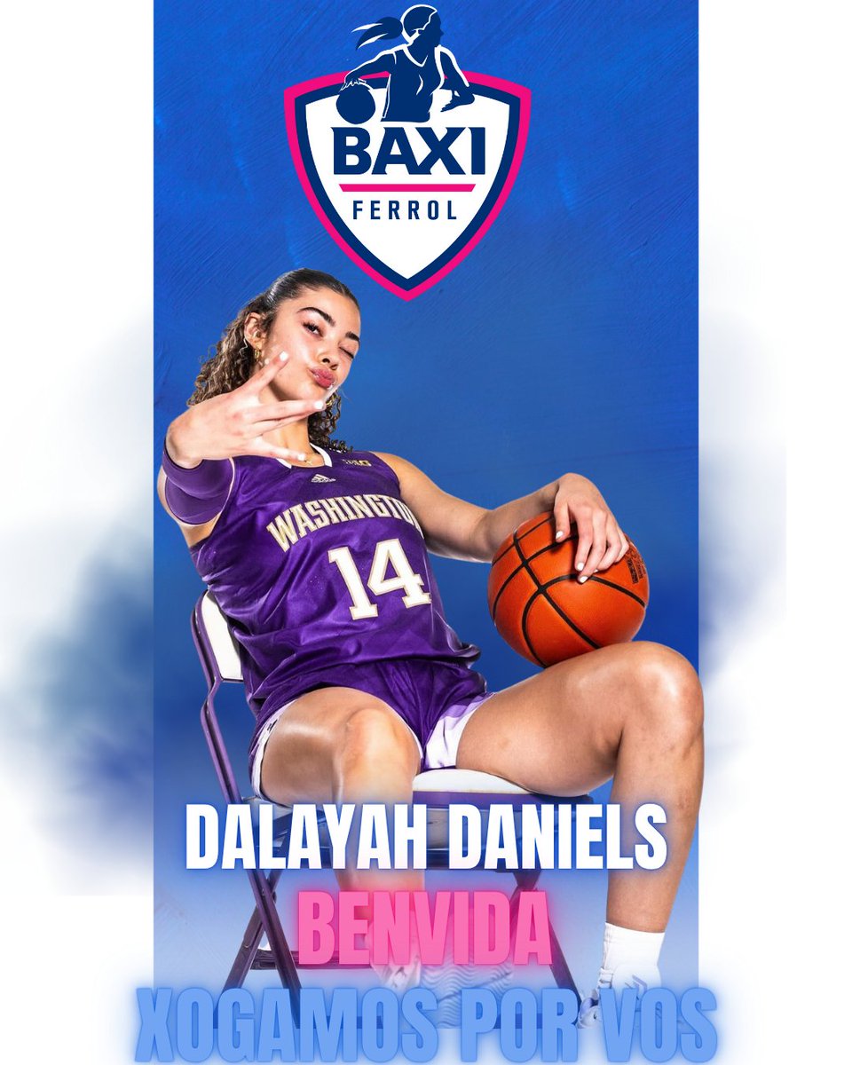 Dalayah Daniels, nueva jugadora del Baxi Ferrol.

Acaba de completar su etapa universitaria donde promediando 11.3 ptos, 6.6 rebotes y 1.6 asistencias con los Washington Huskies.
Número 24 del draft se convierte en la décima pieza de la plantilla 25/26