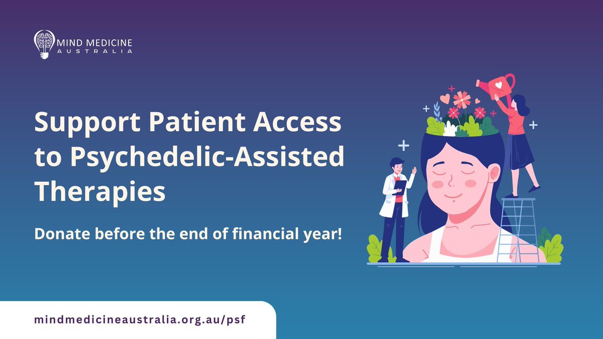 Access to care shouldn’t depend on your income. The Patient Support Fund makes #psychedelic therapy possible for those who can't afford it. Tax-deductible #EOFY donations: 👉 mindmedicineaustralia.org.au/psf #therapy