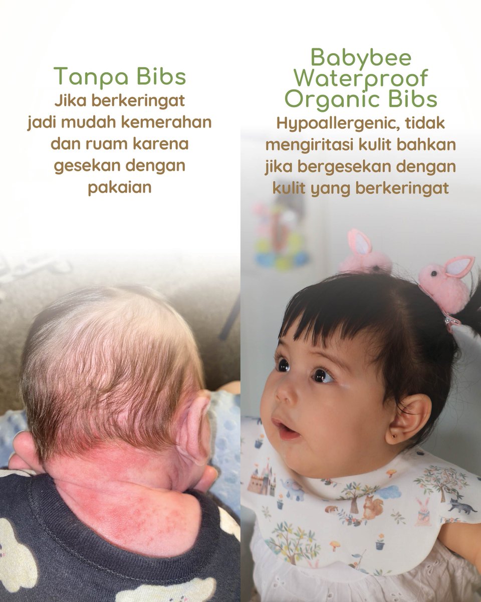 Kenapa sih harus pakai Babybee Waterproof Organic Bibs?🤍

🍒 Cegah noda membandel pada pakaian bayi
🍒 Cegah ruam akibat gesekan berlebih pada pakaian
🍒 Baju tetap kering walaupun sedang teething
🍒 Cocok digunakan di berbagai aktivitas

Dapatkan sekarang!