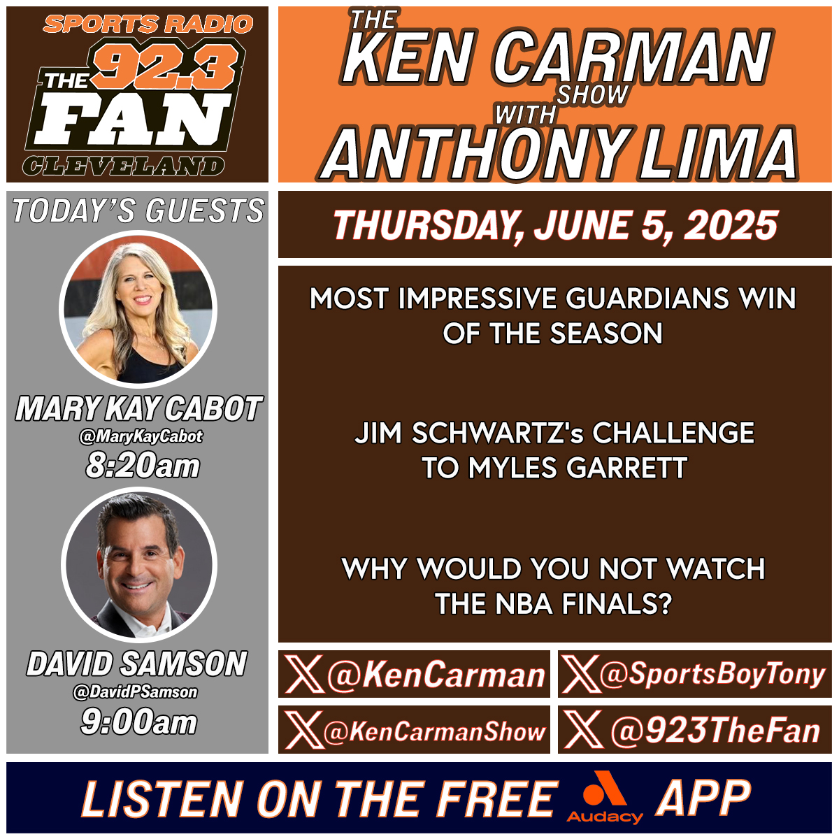 On today's show on <a href="/923TheFan/">92.3 The Fan</a>: