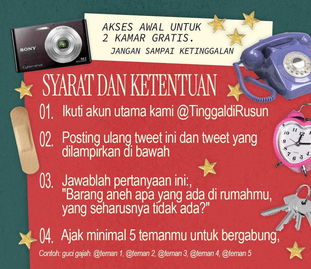 TinggaldiRusun's tweet image. 𝗧𝗘𝗟𝗔𝗛 𝗗𝗜𝗕𝗨𝗞𝗔 𝗔𝗞𝗦𝗘𝗦 𝗔𝗪𝗔𝗟 𝗨𝗡𝗧𝗨𝗞 𝟮 𝗞𝗔𝗠𝗔𝗥 𝗦𝗘𝗖𝗔𝗥𝗔 𝗚𝗥𝗔𝗧𝗜𝗦!

Ikuti persyaratannya, siapa tahu kamulah yang menjadi pemilik kamar tersebut! Akses awal akan dibuka hingga Jumat, 6 Juni 2025 pukul 19.00 WIB.