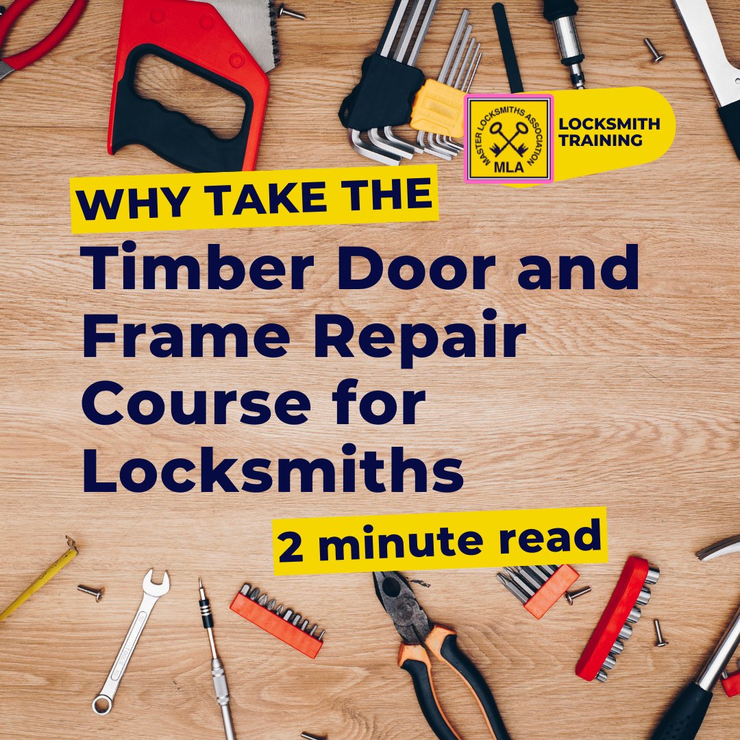 MLA_locksmiths's tweet image. 🔧 Why should locksmiths learn timber door &amp;amp; frame repairs?
Find out in our latest post + book your spot on the 28 June course in Rugby. 

💷 £324 (Members) | £345 (Non-Members)
📖 Read &amp;amp; book here 👉 locksmiths.co.uk/timber-door-re…

#MLATraining #TimberRepair #LocksmithLife #TradeSkills