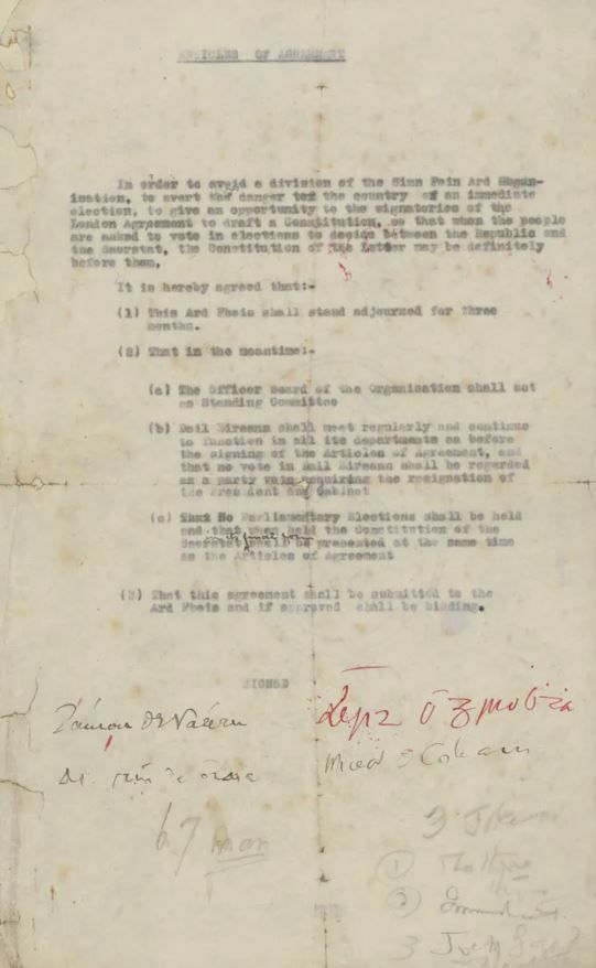 National Archives, Ireland (@narireland) on Twitter photo Our recently acquired Ml Collins memorial card & election agreement are on display for June in our building on Bishop St and also available to view on our website at buff.ly/c7cls5H & buff.ly/B8yKx3t. Do drop in for a visit, we'd love to see you! <a href="/DeptCultureIRL/">Department of Culture, Communications and Sport</a> Our recently acquired Ml Collins memorial card & election agreement are on display for June in our building on Bishop St and also available to view on our website at buff.ly/c7cls5H & buff.ly/B8yKx3t. Do drop in for a visit, we'd love to see you! <a href="/DeptCultureIRL/">Department of Culture, Communications and Sport</a>