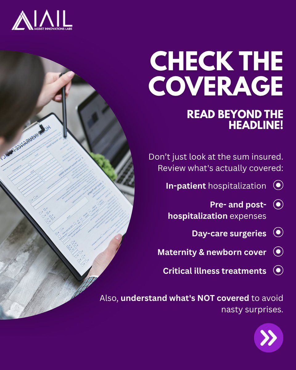 IassistL's tweet image. 🛡️ Confused about Health Insurance in 2025? You're not alone!

Most people buy a policy and only later realise what's missing — like hidden waiting periods, sneaky sub-limits, or no cashless hospitals nearby! 😖