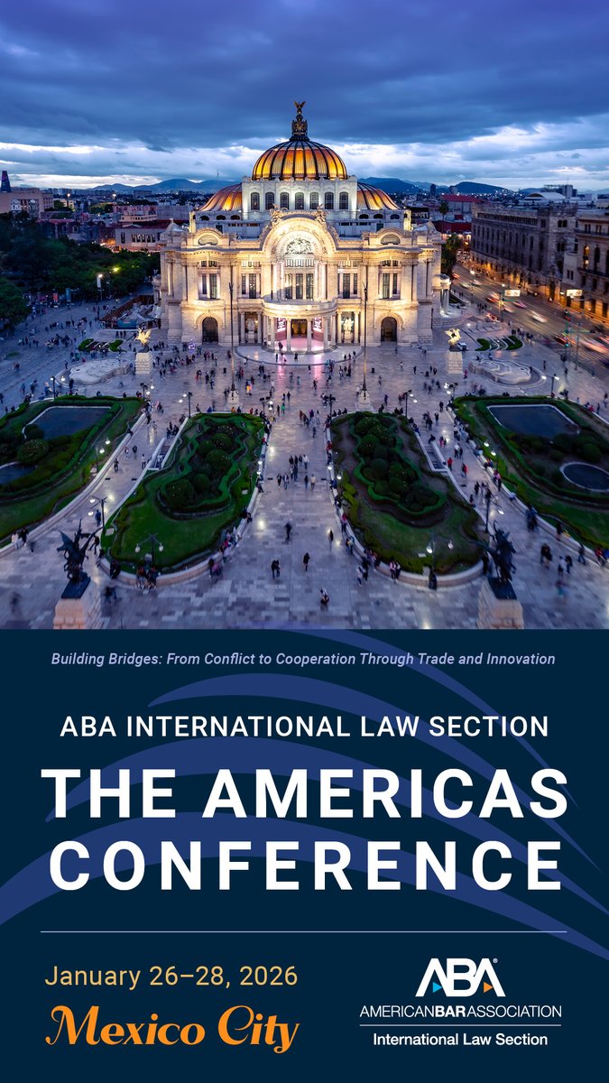 ⚖️ Start planning your program ideas for the Americas Conference in Mexico City. The portal to submit a proposal will be coming soon.

January 26 - 28, at the Hyatt Regency Mexico City. 

Stay tuned for more details.
