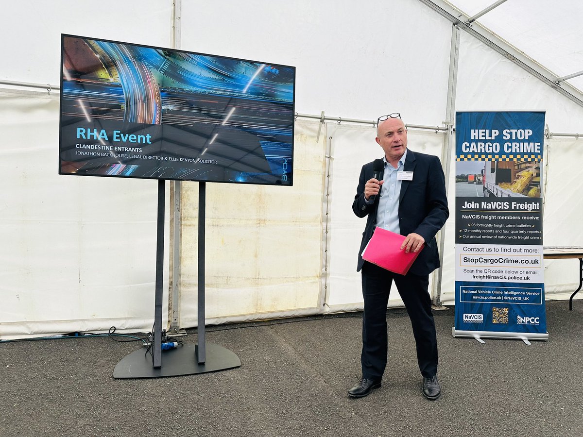 RHA (@rhanews) on Twitter photo First up on the agenda for our Freight Security Showcase: <a href="/backhousejones/">Backhouse Jones</a> take the audience through the implications of joint and several liability for driver and business fines for clandestine entrants. <a href="/NaVCIS_UK/">NaVCIS</a> <a href="/NCA_UK/">National Crime Agency (NCA)</a> @nationalvehicle <a href="/backhousejones/">Backhouse Jones</a>
#FreightSecurity First up on the agenda for our Freight Security Showcase: <a href="/backhousejones/">Backhouse Jones</a> take the audience through the implications of joint and several liability for driver and business fines for clandestine entrants. <a href="/NaVCIS_UK/">NaVCIS</a> <a href="/NCA_UK/">National Crime Agency (NCA)</a> @nationalvehicle <a href="/backhousejones/">Backhouse Jones</a>
#FreightSecurity
