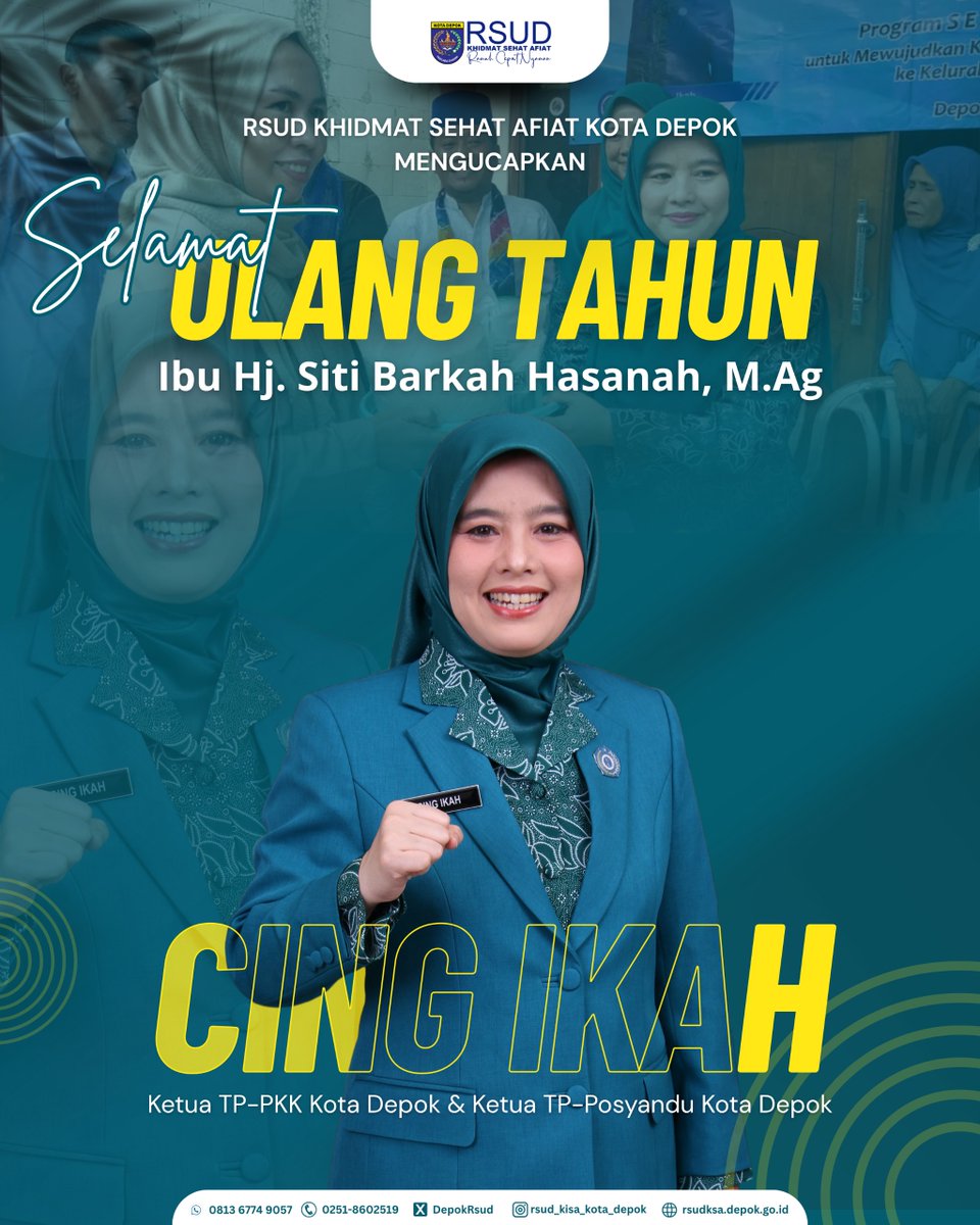 RSUD KiSA mengucapkan Selamat Ulang Tahun Ibu Hj. Siti Barkah Hasanah, M.Ag