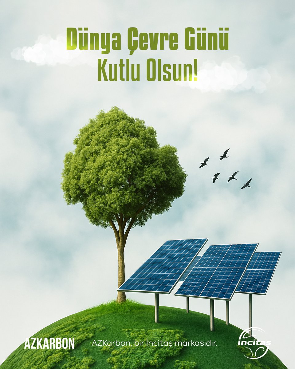 Geleceği şekillendirmenin en güçlü yolu: Temiz enerji. 
Çevresel farkındalığı hayatın her alanına taşıyarak karbon ayak izimizi azaltmak mümkün.

🌍 5 Haziran Dünya Çevre Günü’nde doğaya katkı sağlayacak çözümler için, İncitaş güvencesiyle azkarbon.com’u ziyaret edin.