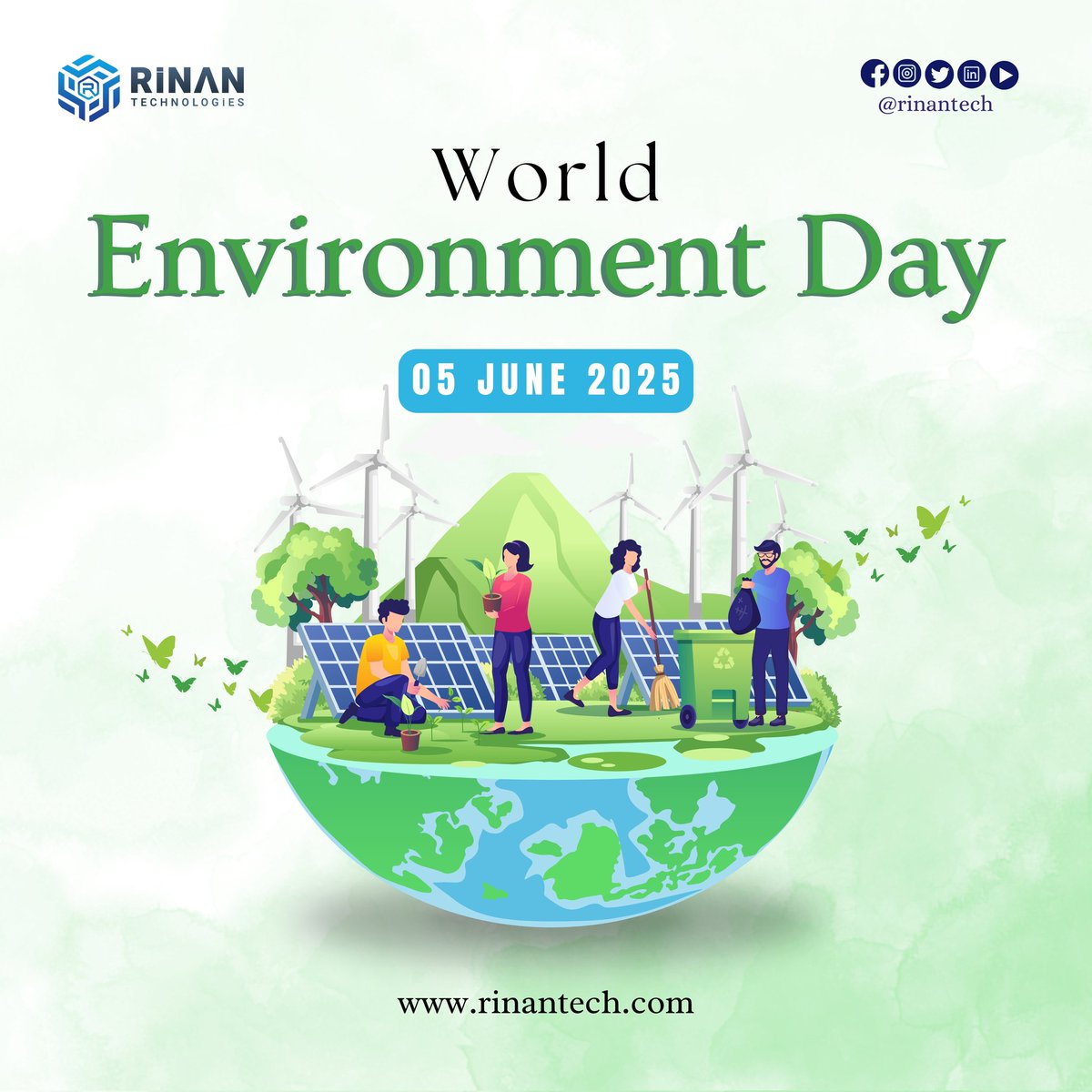 rinantech's tweet photo. 🌍 🌿 This World Environment Day, let’s celebrate nature and commit to protecting it. From individuals to communities, we all have a role to play in preserving the Earth’s beauty and resources.
 
#WorldEnvironmentDay #happyworldenvironmentday #environmentday #gogreen https://t.co/HAGmdmmSUv