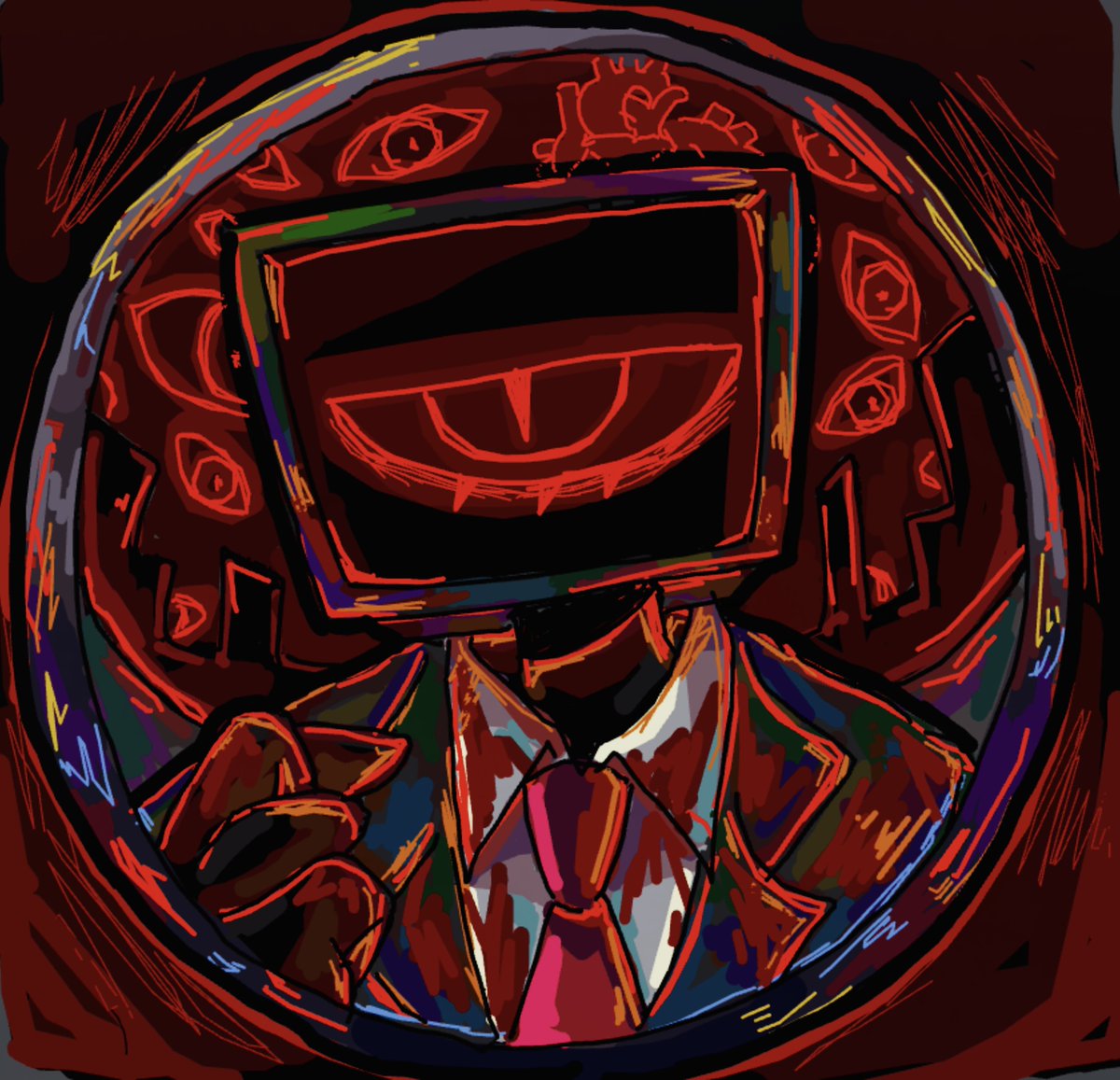 『怖がるな人間。ドアを開けて、少し話をしよう』
#異形頭