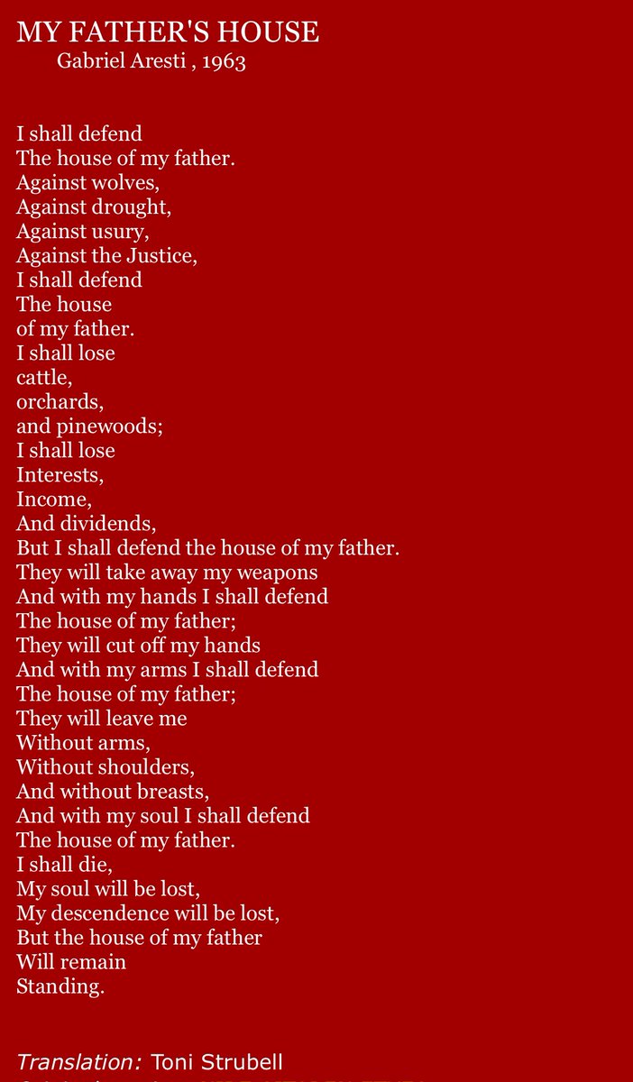 Today 50 years ago passed away the renown and great Basque poet Gabriel Aresti . In 1963 he wrote “My father’s house” referring to the Basque Country’s struggle for surviving.

Today let those verses be a tribute to the people of Palestine!