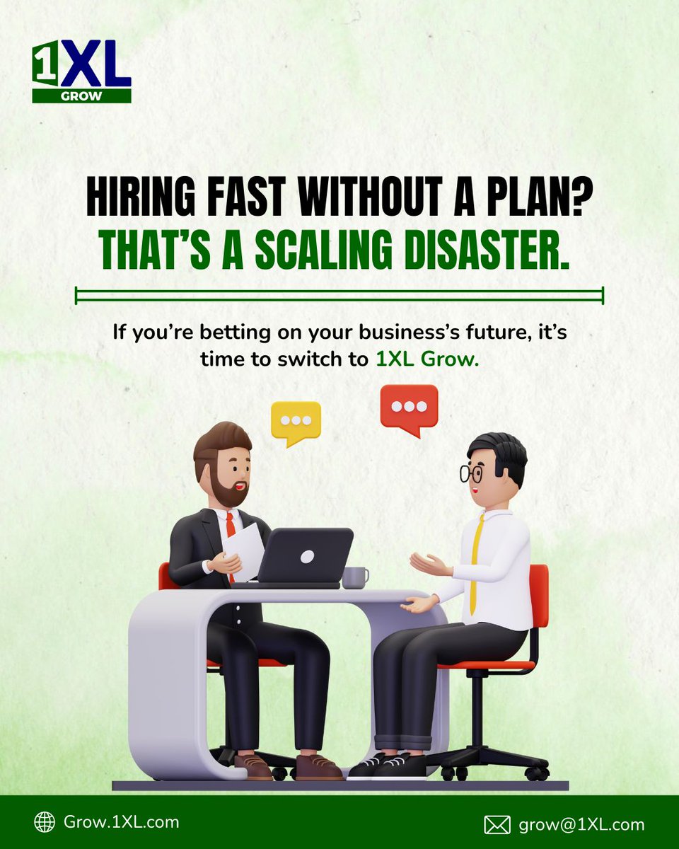 1XLGrow's tweet photo. Hiring fast without a plan = scaling disaster. 1XL Grow ensures your team growth is structured, strategic, and supports long-term business success. Let’s build smart!

 🌐 https://t.co/UIWbtc6Wsd
 📩grow@1XL.com

.
.
#Hiring #TeamBuilding #Growth #Strategy #Business https://t.co/ODmaqR79H9