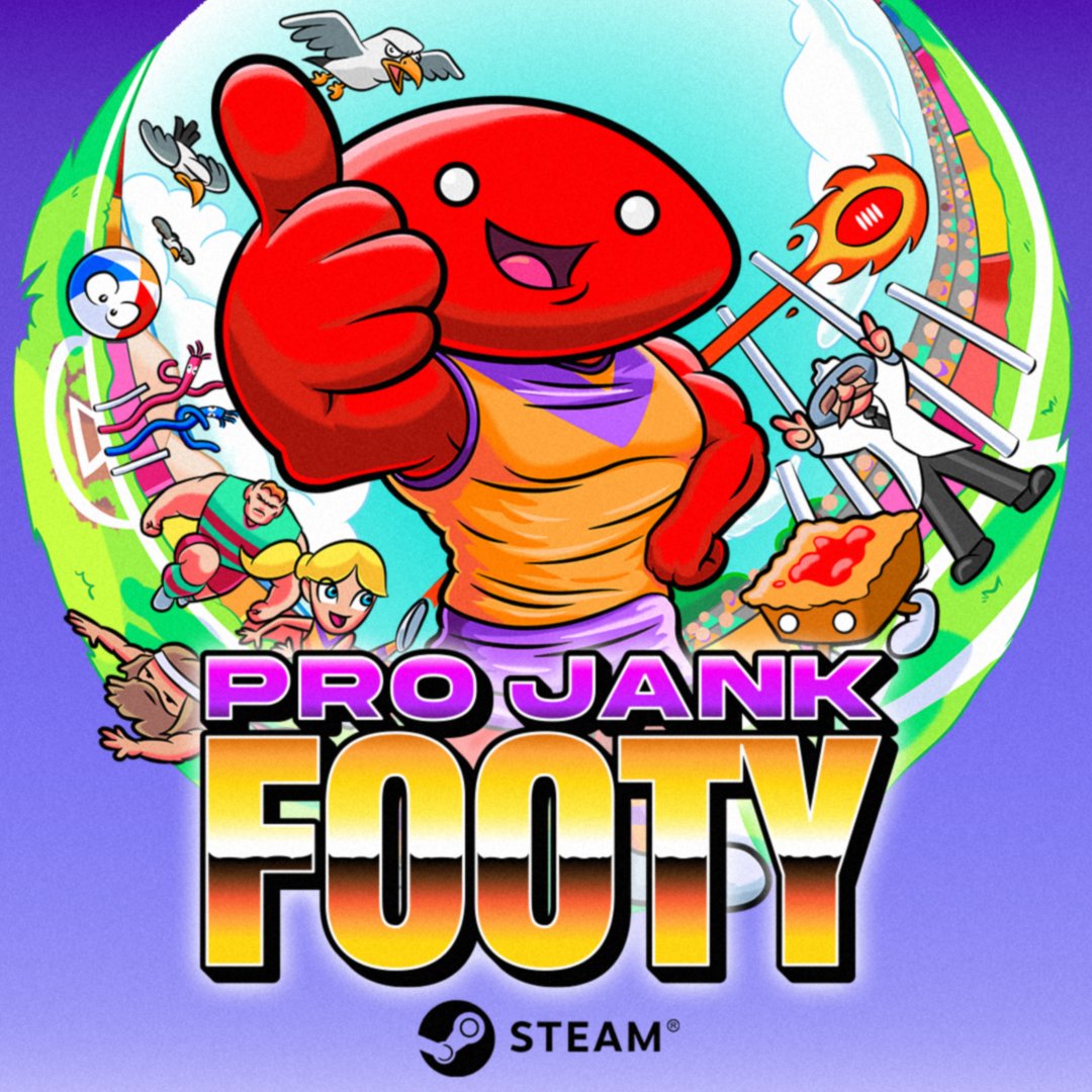 Pro Jank Footy is COMING! 
Aussie Rules is about to get rogue!

Wishlist us now on Steam NOW! store.steampowered.com/app/3621330/Pr…

#indiegame #gamedev #indiedev #pcgaming