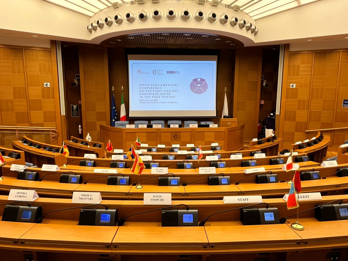 📺 Tune in LIVE for the Inter-Parliamentary Conference on Combating Organised Crime in the OSCE Region!

🗓️ Today, from 09:30 (CEST)
📍 Rome | Hosted by the Italian Parliament
Follow the discussion
🔗 oscepa.org/en/news-a-medi…