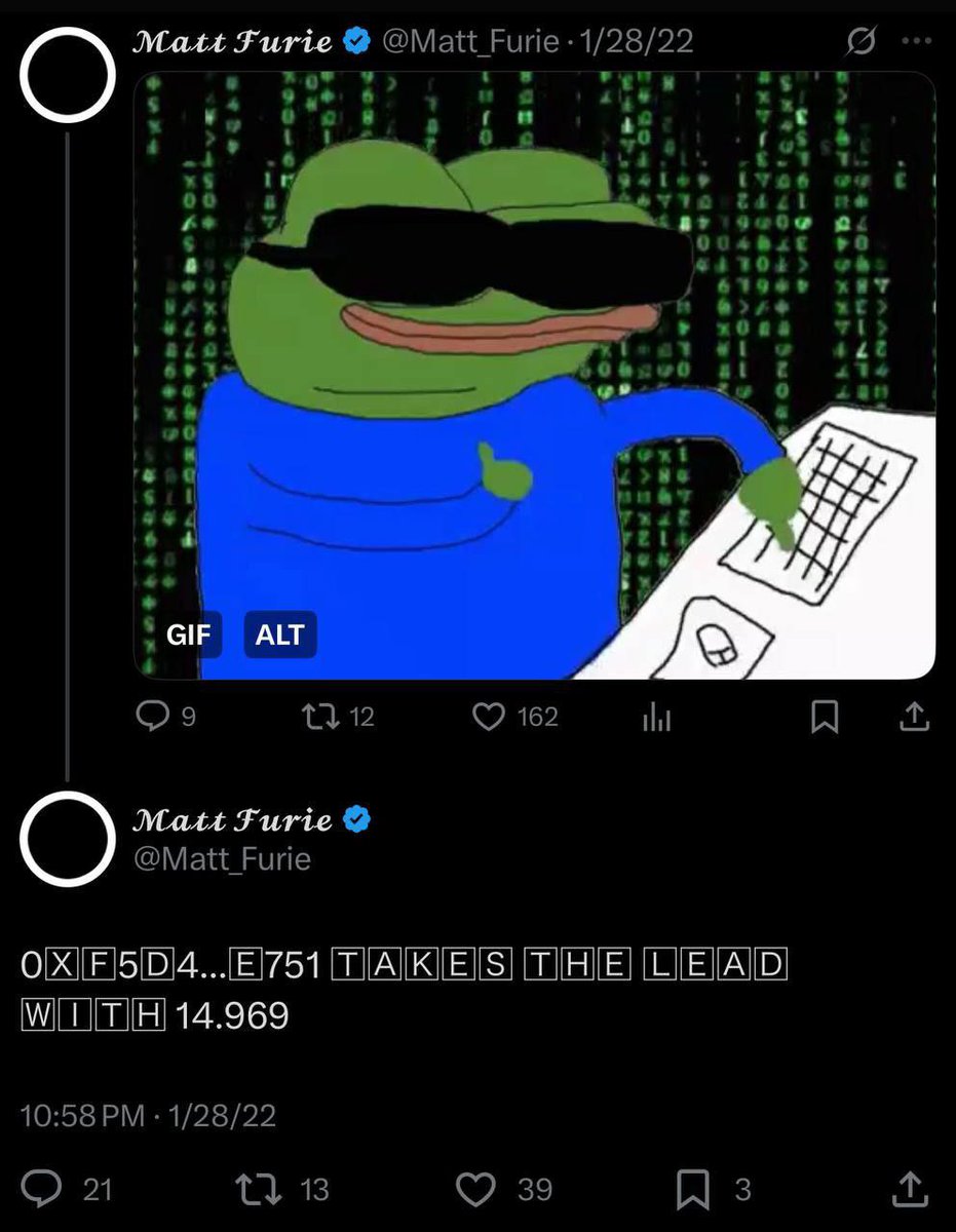 Leo (@leoparis2024) on Twitter photo <a href="/moneymancalls/">🧠 investor</a> Gm check out $pepe og by <a href="/Matt_Furie/">𝓜𝓪𝓽𝓽 𝓕𝓾𝓻𝓲𝓮</a> backed by many whales and alpha wallet. Huge narrative and ca confirmed by Matt 0xF5d4735087C8ba3082447f8fEbe6583Cfd96e751 #0xf5d <a href="/moneymancalls/">🧠 investor</a> Gm check out $pepe og by <a href="/Matt_Furie/">𝓜𝓪𝓽𝓽 𝓕𝓾𝓻𝓲𝓮</a> backed by many whales and alpha wallet. Huge narrative and ca confirmed by Matt 0xF5d4735087C8ba3082447f8fEbe6583Cfd96e751 #0xf5d