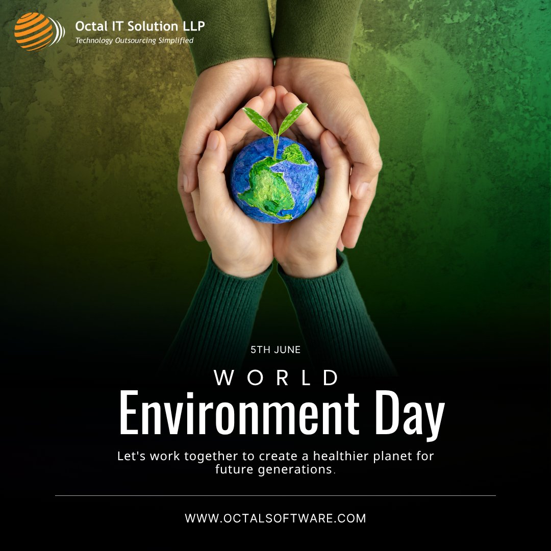 octalitsolution's tweet image. 🌍 Today, we don’t just celebrate the Earth — we commit to protecting it.
On this World Environment Day, let’s pledge to make smarter choices for a greener, cleaner, and more sustainable future. 💚🌱
Every action counts. Every step matters.
#WorldEnvironmentDay #Sustainability