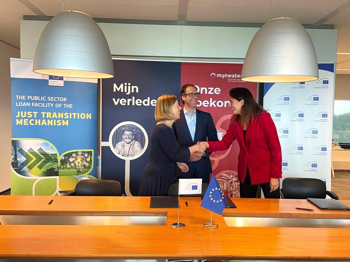 PalomaAbaEU's tweet image. We celebrated in Heerlen🇳🇱 the Mijnwater project which will:
✔️ Connect 13,000 homes to sustainable heating & cooling
✔️ Turn coal mines into climate solutions
✔️ Cut CO2 emissions by 66,000 tonnes annually
Thanks to #EU grant from #PSFL #JTM & @EIB loan
europa.eu/!nJ88c9