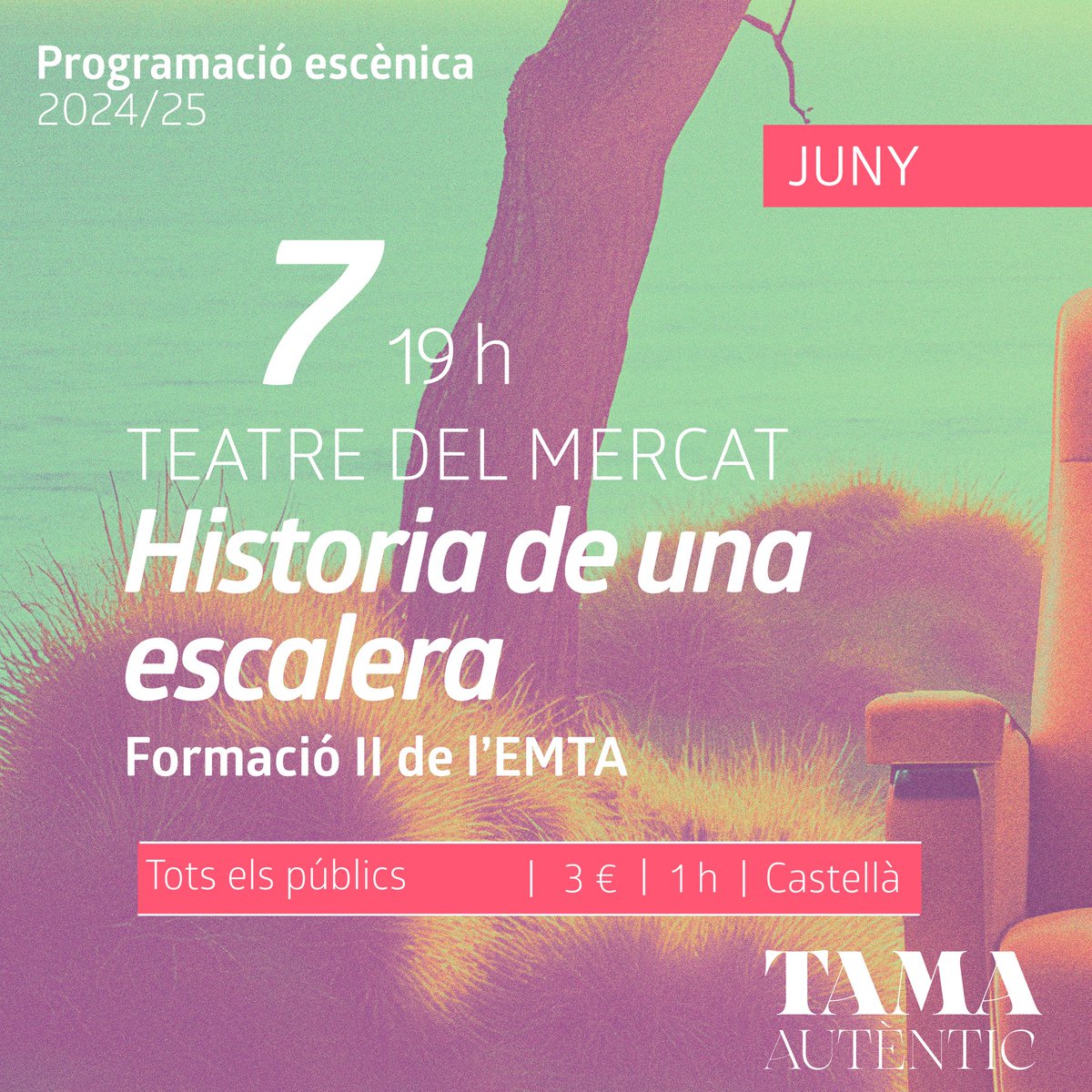 TAMA. Teatre Auditori Municipal d'Aldaia (@tamaldaia) on Twitter photo 🎭 Aquest dissabte, l'EMTA puja a escena amb "Historia de una escalera".
🗓 7 de juny | 🕖 19 h
📍 Teatre del Mercat
🎟 Taquilla i tinyurl.com/h2zs974e
🪜 Un retrat emocional de tres dècades d'Espanya a través del veïnat d'una escala.
#AutènticTAMA <a href="/Ajuntaldaia/">Ajuntament d'Aldaia</a> 🎭 Aquest dissabte, l'EMTA puja a escena amb "Historia de una escalera".
🗓 7 de juny | 🕖 19 h
📍 Teatre del Mercat
🎟 Taquilla i tinyurl.com/h2zs974e
🪜 Un retrat emocional de tres dècades d'Espanya a través del veïnat d'una escala.
#AutènticTAMA <a href="/Ajuntaldaia/">Ajuntament d'Aldaia</a>