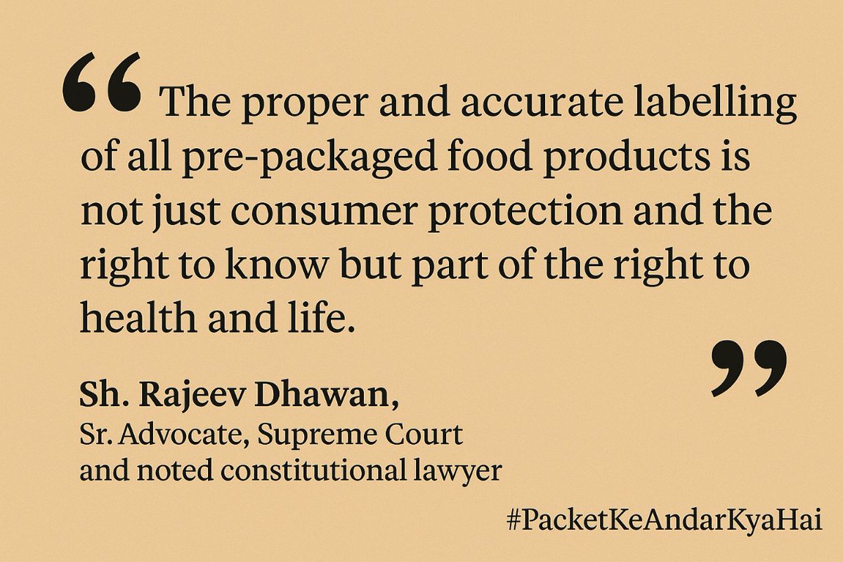 Moveribfan's tweet photo. 7/🎙️Prof. K. Srinath Reddy said,
“India cannot wait. Children are being targeted. Warning labels are simple, effective, & essential.”
#VoicesForHealth #NCDcrisis
Sr. Supreme Court lawyer said https://t.co/HnJRdVs5s3