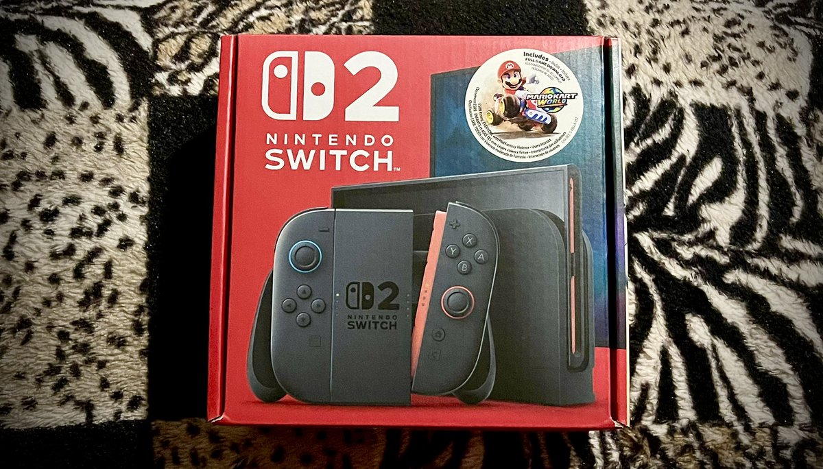NoHoldsLexx's tweet photo. We made it home with the #Nintendo Switch 2!! Woohoo 🎉 #midnightlaunch #gamestop https://t.co/TUjqZ57dFM