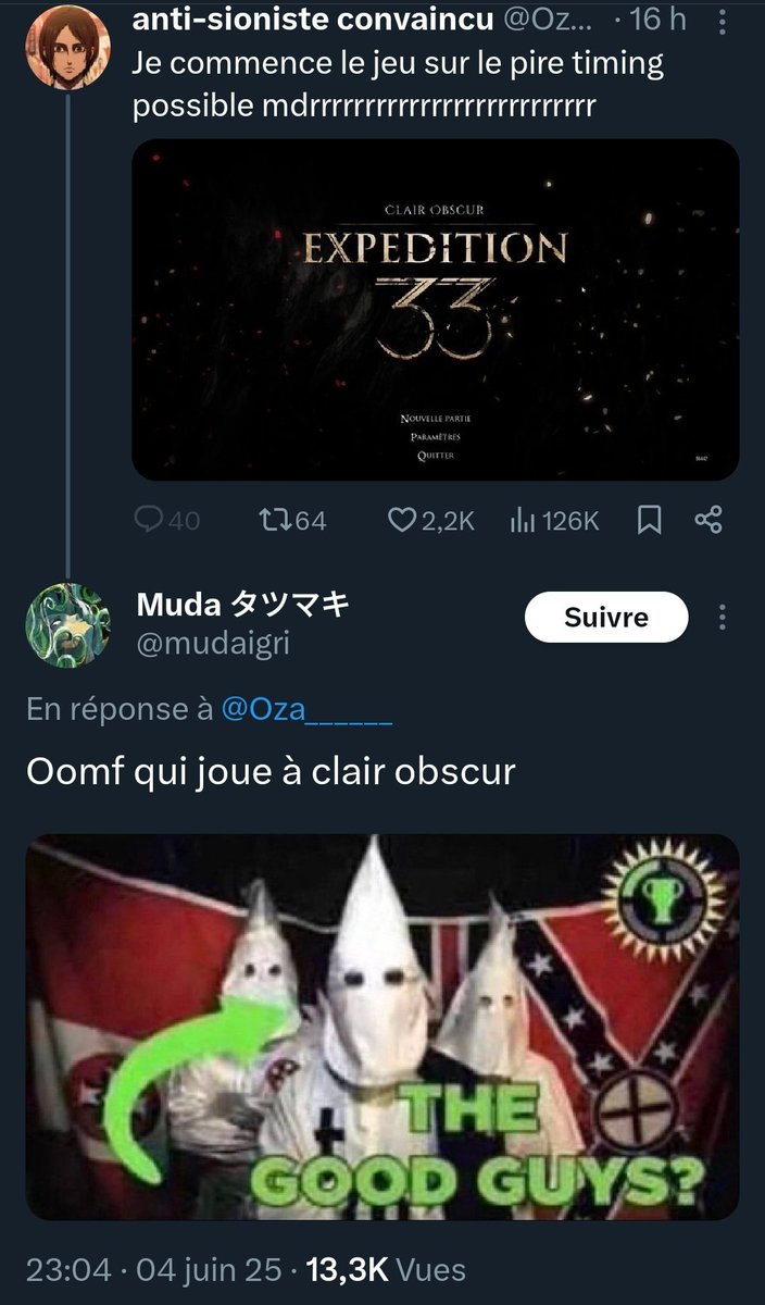 Le Lapin du Futur (@lelapindufutur) on Twitter photo Gros soutien à l'équipe de <a href="/SandfallGames/">Sandfall Interactive - CO:E33 out now!</a> face aux sales racistes antiblancs qui la ciblent.
Merci de partager massivement et d'afficher votre soutien au studio qui nous a offert cette magnifique Expédition 33 Clair Obscur via le hashtag #JeSoutiensSandfall Gros soutien à l'équipe de <a href="/SandfallGames/">Sandfall Interactive - CO:E33 out now!</a> face aux sales racistes antiblancs qui la ciblent.
Merci de partager massivement et d'afficher votre soutien au studio qui nous a offert cette magnifique Expédition 33 Clair Obscur via le hashtag #JeSoutiensSandfall