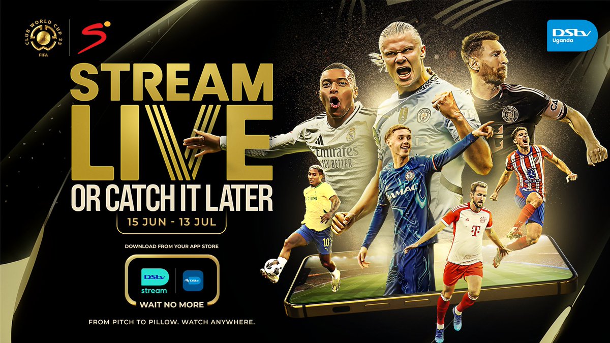 DStvUganda's tweet image. The football season isn’t over just yet…
The FIFA Club World Cup is coming in hot, and it’s LIVE on DStv. ⚽🔥

Stream the action with the #DStvStream App :👉 apps.apple.com/us/app/dstv-st…

#YourHomeOfEntertainment
