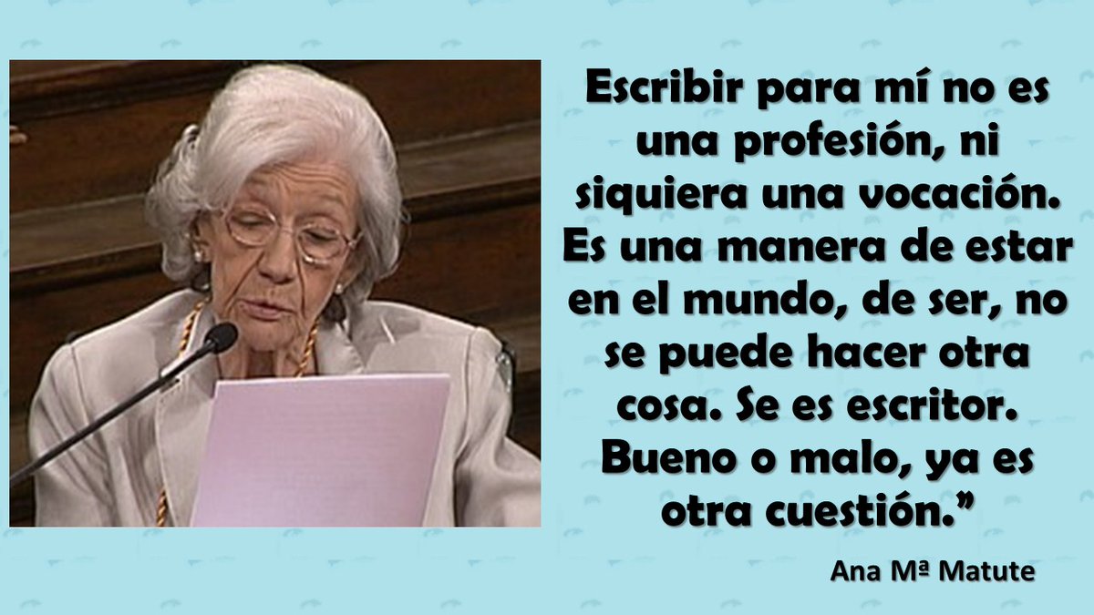 Hoy hace 100 años, nacía la Premio Cervantes 2010, Ana Mª Matute #efeméride #lectura #mujeresescritoras
