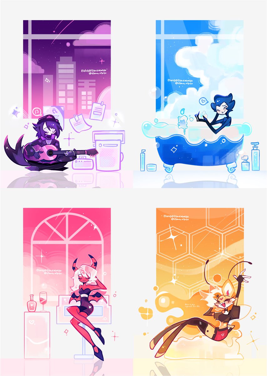 Elma250510's tweet photo. #HelluvaBoss #HelluvaBossFanart 
🎵🛁💗🍯 https://t.co/k4WFmVzuVL