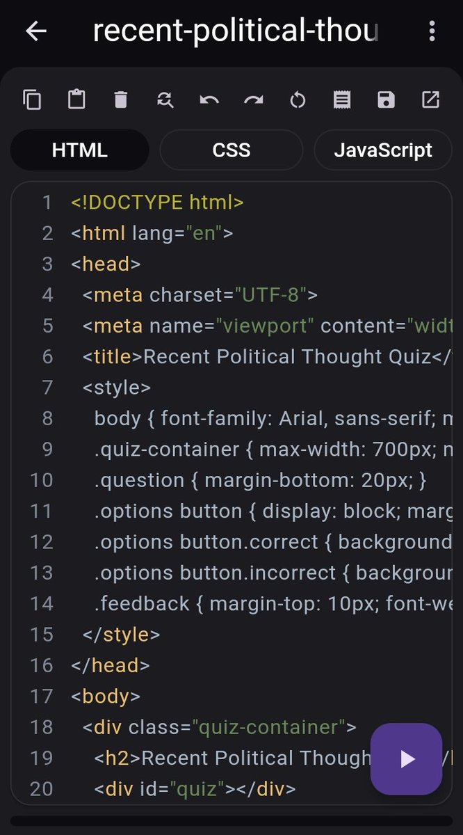 PayelEliza's tweet photo. This political science quiz, built with HTML, helps me review my lessons. https://t.co/4gqtiivAG9