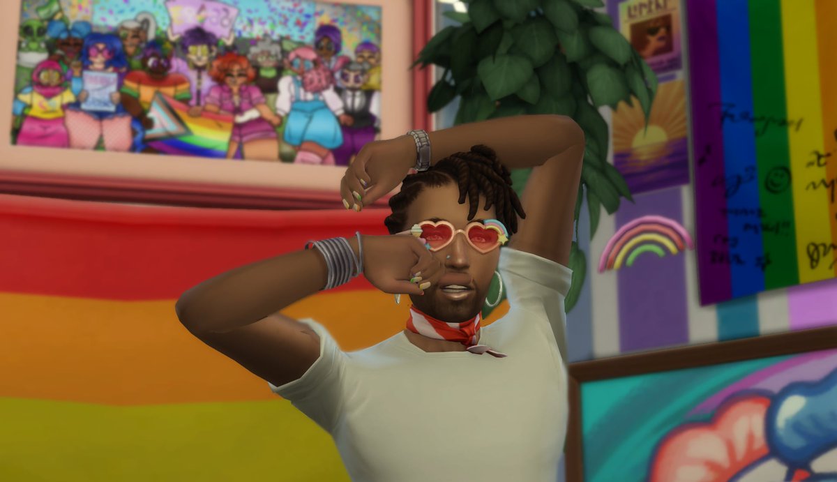 Ryesimsluv's tweet photo. Happy Pride Month ...Meet Rad Chad, bestie/ roommate MS, Sophie So'Fine & their pet babies Cookie & Peanut.
LIVE on Twitch @Ryesimsluv!!
gallery ID Chubby_gamegoon0
#Pride2025,#LoveIsLove,#LGBTPlus,#QueerLove,#Pride,#Rainbow,#sims,#TS4,#TheSims4,#EA,#HappyPride,#ShowUsYourSims https://t.co/qTWv9jH8hD