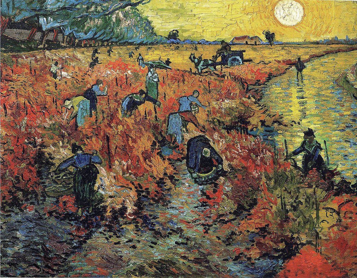 Al tempo delle vigne
carica di furore ai nostri occhi
si scopriva la terra.

Leonardo Sinisgalli

#DilloConIlRosso

#VentagliDiParole

van Gogh
La vigna rossa1888
Museo Puškin Russia