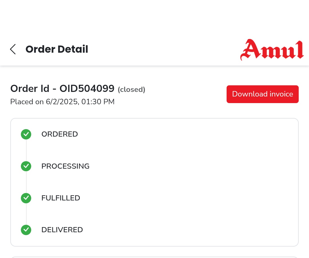 aditya_mehta3's tweet photo. @amulcares I have not received this order although it shows as delivered on the website. https://t.co/8wBsK4D8Rt