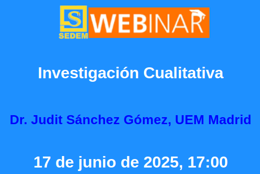 Sociedad Española de Educación Médica (@sedem_org) on Twitter photo Nuevo #webinar de <a href="/Sedem_ORG/">Sociedad Española de Educación Médica</a>. Gratuito. Inscripción en sedem.org/index.php/even… Nuevo #webinar de <a href="/Sedem_ORG/">Sociedad Española de Educación Médica</a>. Gratuito. Inscripción en sedem.org/index.php/even…