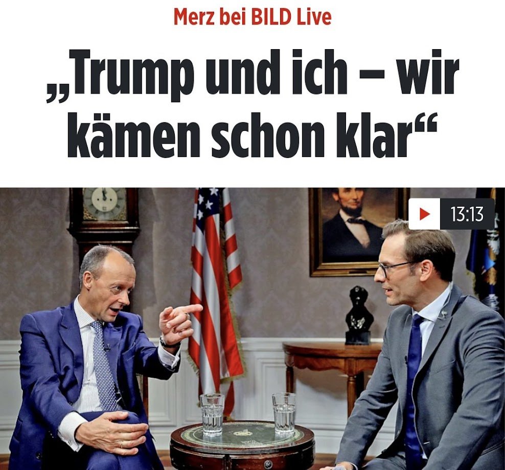 Meine größte Sorge ist, dass Merz nicht auf seiner eigenen Schleimspur ausrutscht.