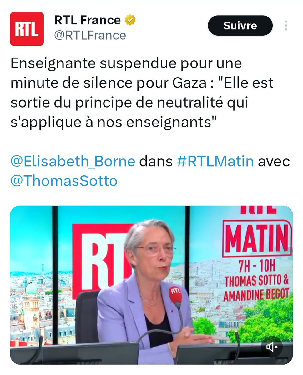 "Le service public de l'éducation fait acquérir à tous les élèves le respect de l'égale dignité des êtres humains".

Article L111-1 du Code de l'éducation, appliqué à la lettre par cette enseignante.

Borne, dehors.