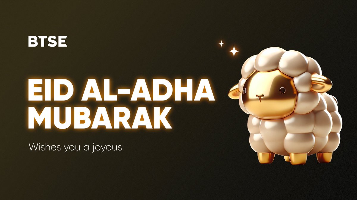 BTSE (@btse_official) on Twitter photo Eid Mubarak from all of us at BTSE! π
May this Eid al-Adha bring peace, prosperity, and blessings to you and your loved ones. π 
#EidAlAdha #BTSE Eid Mubarak from all of us at BTSE! π
May this Eid al-Adha bring peace, prosperity, and blessings to you and your loved ones. π 
#EidAlAdha #BTSE