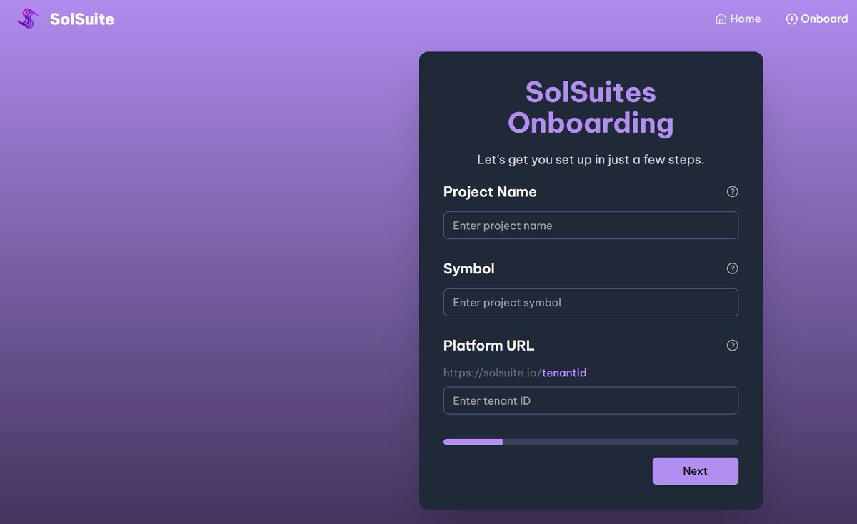 Getting your NFT project set up with an abundance of utilities has never been easier, oh and it's also FREE. 

Generate sustainable income for your project, and provide multiple use-cases for your collection in just a few clicks. 

🔗 solsuite.io/onboard