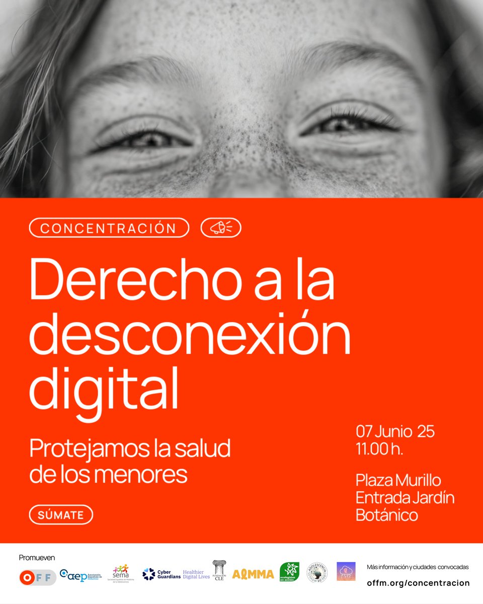 No dejéis de venir para presiones para que nuestros hijos menores puedan vivir en un mundo sin pantallas.