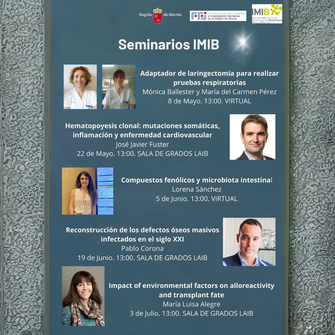 🧬El próximo jueves 13 de junio te invitamos a un nuevo seminario científico en el Hospital Virgen de la Arrixaca.

🔬Contaremos con la intervención del Dr. Martín-Serrano que presentará la conferencia:
"Membrane trafficking and host restriction factors in the fight against HIV".